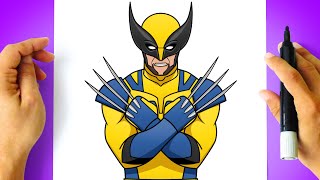 Como DESENHAR o WOLVERINE  Cómo DIBUJAR a WOLVERINE  Drawing Tutorial [upl. by Rosaleen]