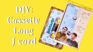 DIY Design and Make a Cassette J Card with Longer Back for More Information Easy With Templates [upl. by Akem]