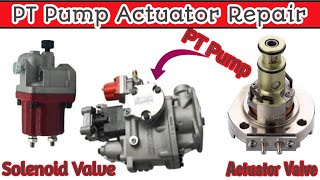 PT pump actuatorCummins pt pump actuator Repair amp Solenoid cummins nt855 solenoidvalve pt pump [upl. by Grosberg]