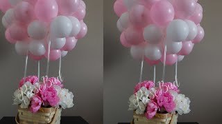 Hot Air Balloon Centerpiece DIY  Balloon Centerpiece with flowers [upl. by Schnapp]