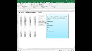 Do Loops Pt 1  Find Empty Cell [upl. by Eelannej]
