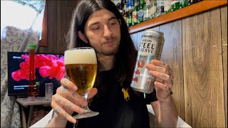 Steel Reserve High Gravity Lager Beer Review [upl. by Akeim]