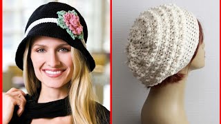 Los patrones de gorros de crochet para mujer más bonitos y atractivos [upl. by Quenby644]