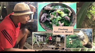 VILLAGE COOKING TINOLANG NATIVE CHICKEN FARM TO TABLE  PINOY DISH VILLAGE LIFE [upl. by Bonina108]