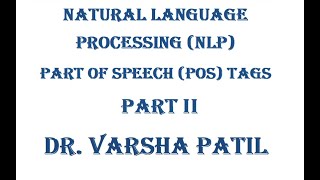 Part of Speech POSTagging NLP Part II [upl. by Moulton]