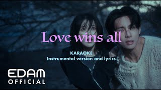 IU  Love wins all KARAOKE Instrumental  Transcribed Korean Lyrics [upl. by Mandler]