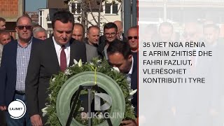 35 VJET NGA RËNIA E AFRIM ZHITISË DHE FAHRI FAZLIUT VLERËSOHET KONTRIBUTI I TYRE [upl. by Solrak512]