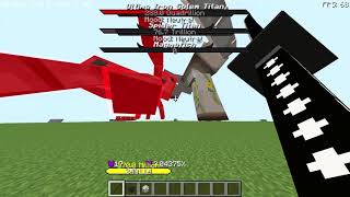 Anti air wither turret vs Ender dragon and wither Ultima iron golem titan vs magma fish and spider [upl. by Nerrag450]