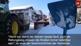 Schneefräse im Einsatz  Obermaiselstein bringt Schnee aus dem Ort [upl. by Rolanda]