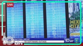 Flight operations resume at Tampa International Airport amid global tech outage [upl. by Nev]