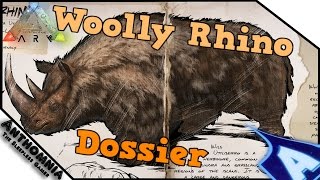 Woolly Rhino  ARK Survival Evolved  Dossier  Woolly Rhino Dossier  WHOOLLY RHINO CHARGE [upl. by Cline993]