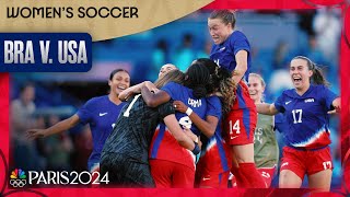 USWNT returns TO THE TOP of the Olympic podium with gold over Brazil  Paris Olympics  NBC Sports [upl. by Noillid]