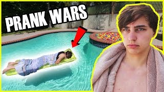 WAKING ROOMMATE UP IN A POOL  PRANK WARS  Sam Golbach [upl. by Anha]