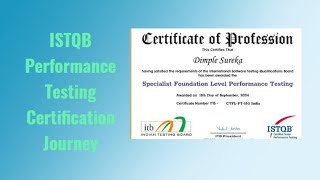 ISTQB Performance Testing Certification Journey [upl. by Qidas]