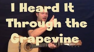 I Heard It Through The Grapevine Marvin Gaye Guitar Lesson How to Play Standard Tuning [upl. by Artep]