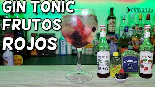 ¿Cómo Preparar el GIN TONIC de FRUTOS ROJOS🍹🍇🍓 Receta Paso a Paso del Famoso Gintonic Frutos Rojos [upl. by Nosbig]