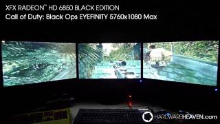 Call of Duty Black Ops  XFX Radeon 6850 Black Edition  Eyefinity 5760x1080 [upl. by Stimson]