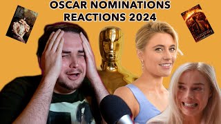 2024 Oscar Nominations LIVE REACTION Greta amp Margot Robbed [upl. by Anehsak]