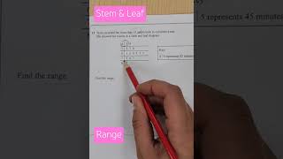 Q13 Using Stem and Leaf Diagram to find range short Pearsons BMet Baseline Paper 2024 [upl. by Livia]