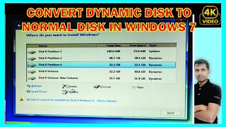 Dynamic issue Solution in windows 7  Convert dynamic disk to normal disk in windows 7 [upl. by Limay]