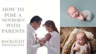 How to photograph parents with their NEWBORN baby  BACKLIGHT PHOTOGRAPHY [upl. by Acirretal750]