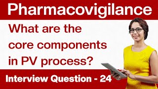 Pharmacovigilance Interview Questions What are the core components in the PV process Q24 [upl. by Dahs]