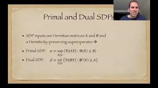 QuCS Lecture58 Prof Mark M Wilde Cornell Variational Quantum Semidefinite Programming [upl. by Nedap]