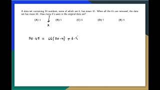 2024 AMC 12A Problem Series Problem 5Mean [upl. by Onilecram]