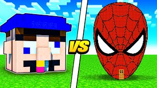 Jeffy vs Marvin SUPERHERO House Battle in Minecraft [upl. by Lednic]