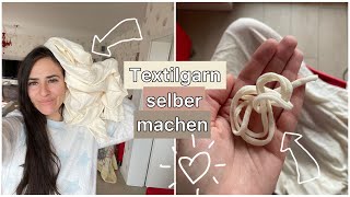 TEXTILGARN SELBER MACHEN  GANZ EINFACH  Mary Crochet [upl. by Camm985]