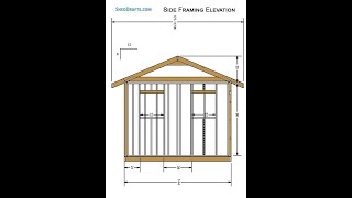 12x12 Gable Garden Storage Shed Plans Blueprints [upl. by Radnaskela]