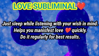 Meditation Music to Manifest Love love attract meditation musicLOVE SUBLIMINAL ❤ [upl. by Petr]