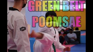 GREEN BELT POOMSAE  JEONS TKD [upl. by Lynnett659]