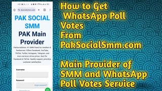 How to get WhatsApp poll votes  Main Provider of SMM  PakSocialSmmcom  Best SMM [upl. by Charity]