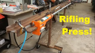 Button Rifling Press  Home Built [upl. by Waldos651]