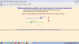 REPRESENTACIÓN GRÁFICA DE FRACCIONES EN LA RECTA NUMÉRICA USO DE GEOGEBRA [upl. by Yenaiv]