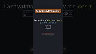 The Derivative You Didnt See Coming sinx wrt cos⁡𝑥cosxmaths [upl. by Zenas408]