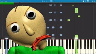 Baldis Basics Song  Dont Wanna Learn  Piano Cover  Tutorial  Not A Robot [upl. by Eimot]