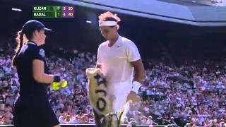 Rafa Nadal wins incredible rally against Klizan  Wimbledon 2014 [upl. by Lehar]