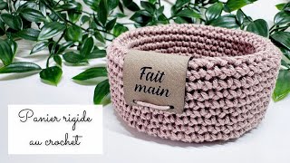 Comment faire un panier rigide au crochet 🧶 INDISPENSABLE pour boîte panière corbeille au crochet [upl. by Neelrak]