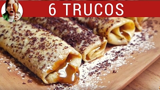 Cómo hacer PANQUEQUES y panqueques con dulce de leche 6 TRUCOS de la masa para panqueques [upl. by Tracy]