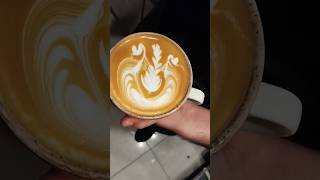 Double neck swan 🦢 coffee latteart latte latteeart latteartist espresso barista coffeeart [upl. by Eceinahs]