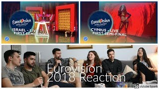 Reaction To Grand Final Eurovision 2018  Israel  Cyprus Greek with subs [upl. by Ahsaret]