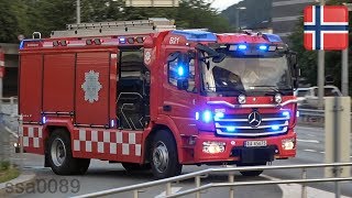 Bergen Brannvesen Fire Department responding NO  82019 [upl. by Mahgirb]