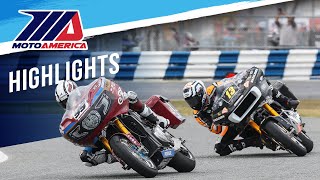 MotoAmerica Mission King of the Baggers Race 1 Highlights at Daytona 2023 [upl. by Notnyw]