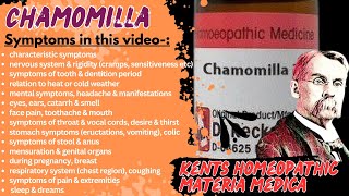 Chamomilla homeopathicmedicine कैमोमिल्ला explained from kentsmateriamedica in hindi होमियोपैथी [upl. by Schaaff]