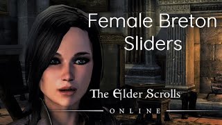 The Elder Scrolls Online  My female Breton character sliders [upl. by Wiedmann]