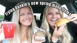 Trying The New Dunkin Spring Menu Items [upl. by Jacinthe]