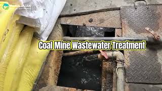 On site  Coal mine wastewater treatment Effect of using flocculants coalminewastewater mining [upl. by Reckford]