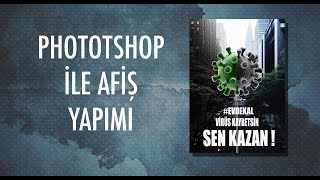 EVDEKAL Photoshop ile afiş tasarımı nasıl yapılır [upl. by Ahsitneuq]